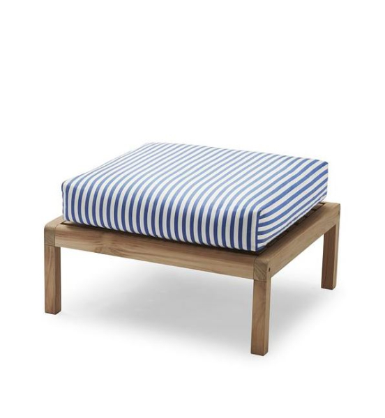 Skagerak Virkelyst Outdoor Pouf Sea Blue Stripe